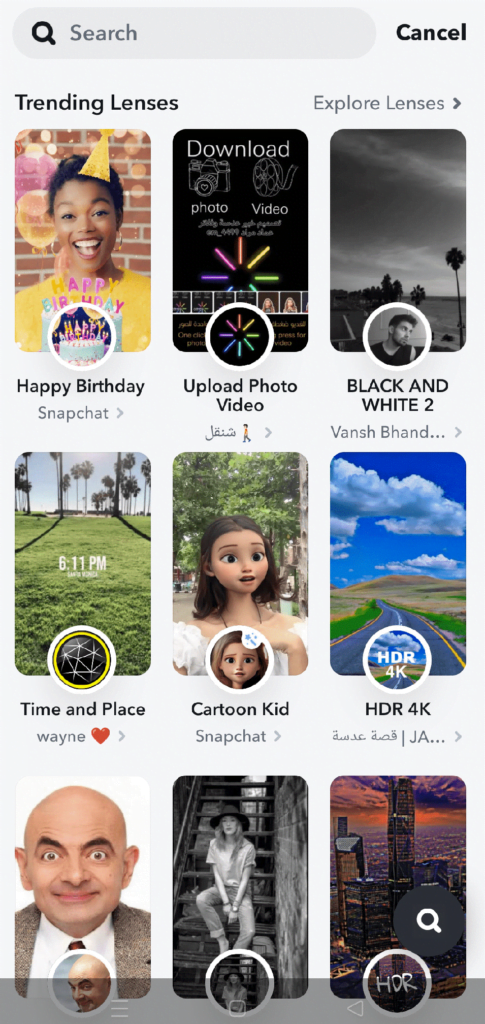 Snapchat Lenses